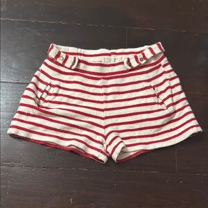 Zara Red and White striped Shorts Girls size 10